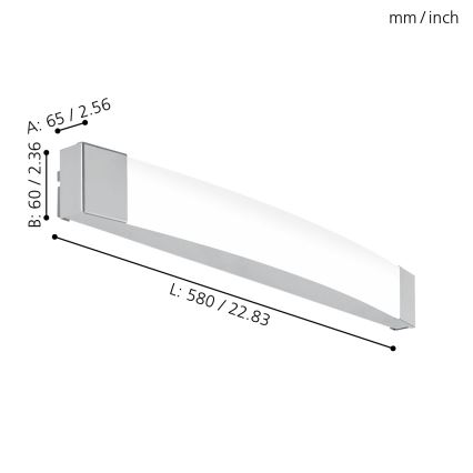 Eglo 97719 - LED Badrum spegelbelysning SIDERNO LED/16W/230V IP44