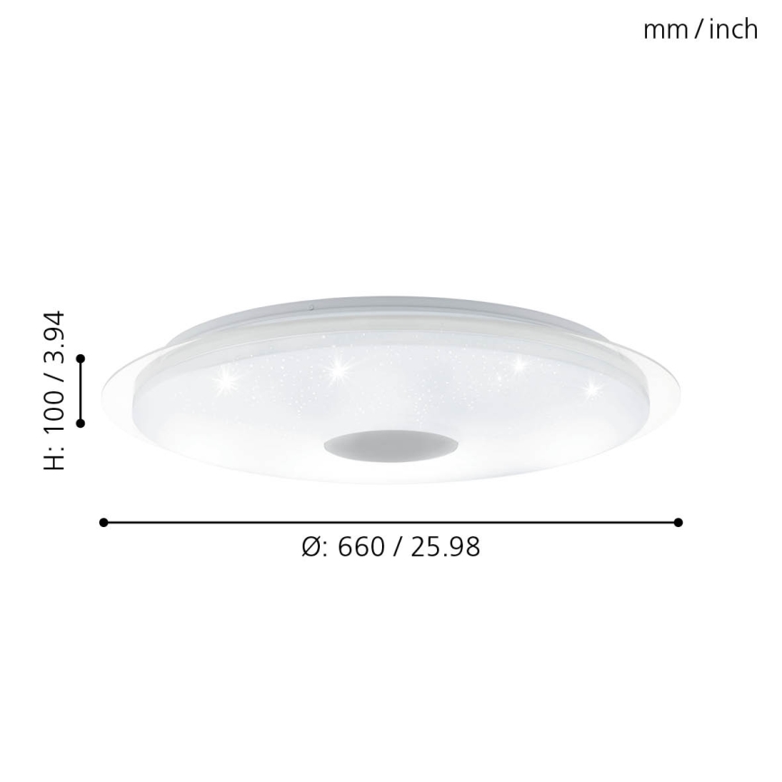 Eglo 97737 - LED Dimbar Takbelysning LANCIANO LED/40W/230V