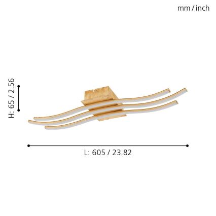 Eglo 97743 - LED Ljuskrona MIRAFLORES 3xLED/8,6W/230V