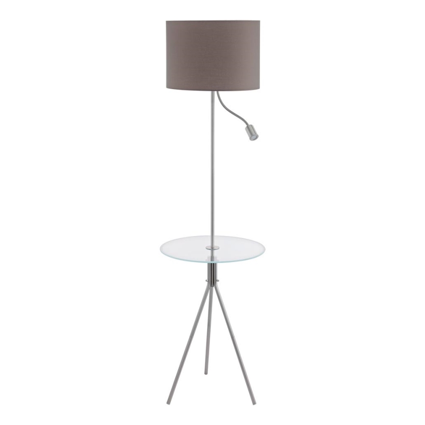 Eglo 97771 - Golvlampa med en bord POLICARA 1xE27/60W/230V+LED/3,5W