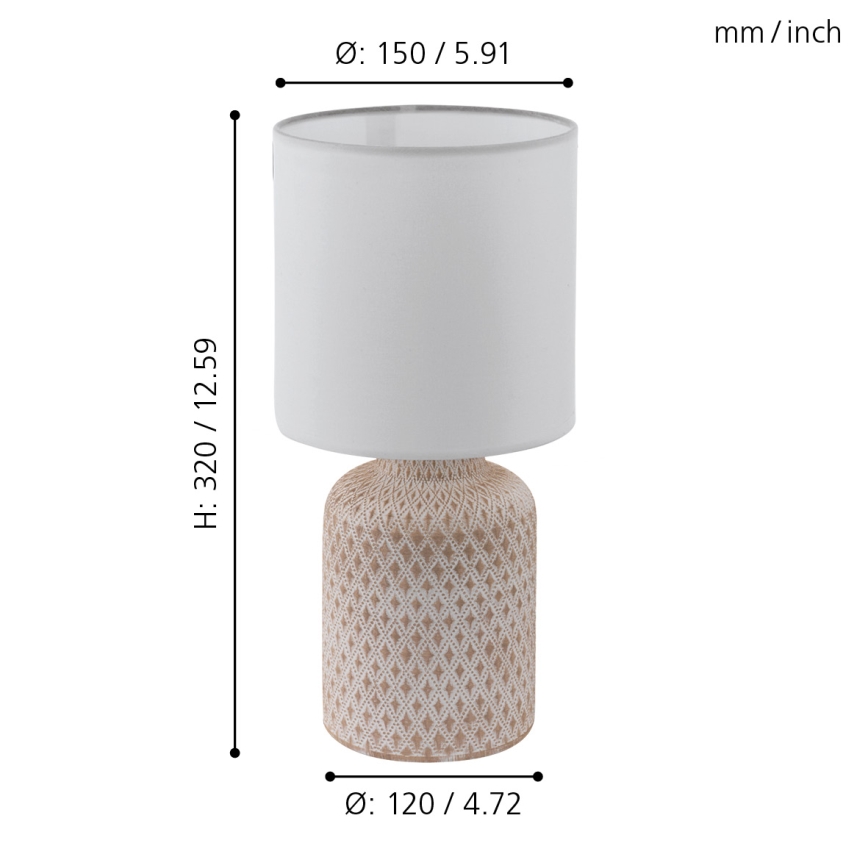 Eglo 97773 - Bordslampa BELLARIVA 1xE14/40W/230V