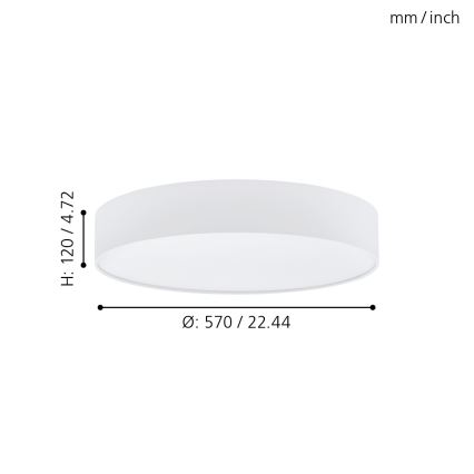 Eglo 97777 - LED Dimbar Takbelysning ROMAO 1 LED/40W/230V