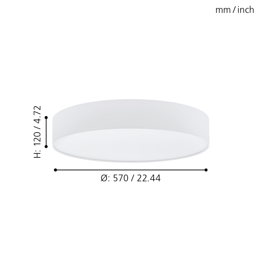 Eglo 97777 - LED Dimbar Takbelysning ROMAO 1 LED/40W/230V