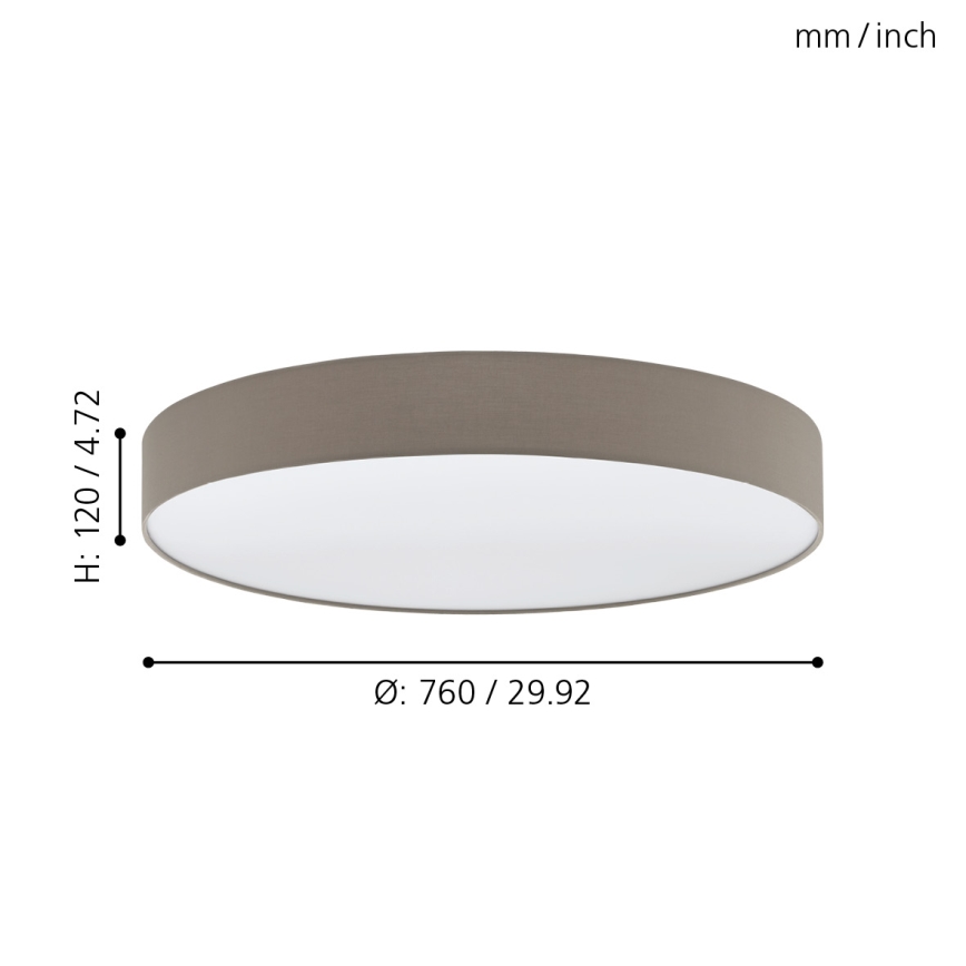 Eglo - LED dimbar taklampa LED/60W/230V + fjärrkontroll