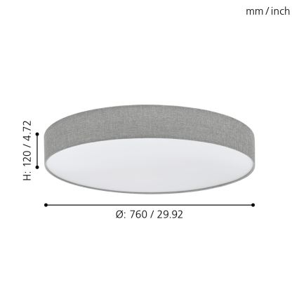 Eglo 97784 - LED Dimbar Takbelysning ROMAO LED/60W/230V