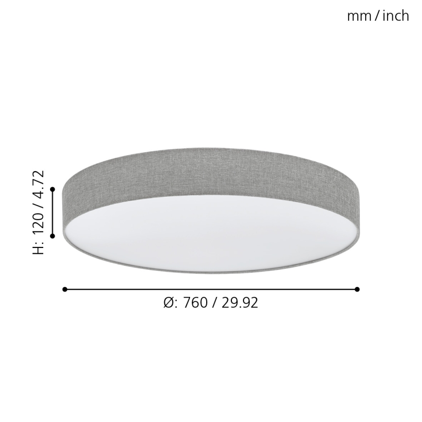 Eglo 97784 - LED Dimbar Takbelysning ROMAO LED/60W/230V