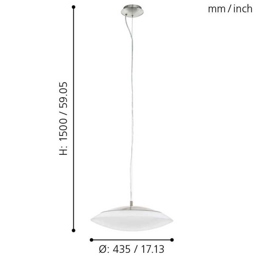 Eglo 97812 - Dimbar LED-lampakrona med snöre FRATTINA-C 1xLED/27W/230V