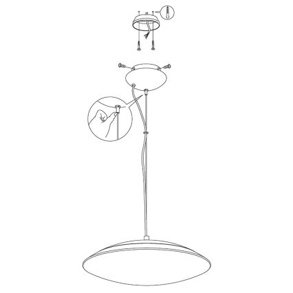 Eglo 97812 - LED RGB Dimbar taklampa FRATTINA-C 1xLED/27W/230V