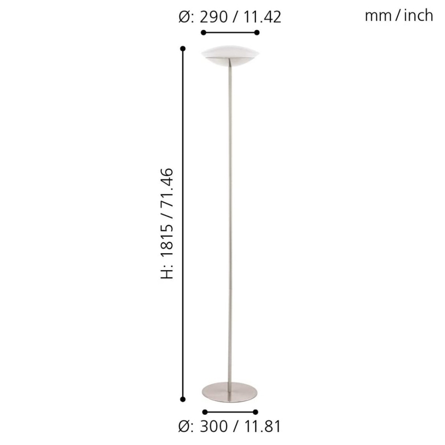 Eglo 97814 - LED RGB Dimbart golvlampa FRATTINA-C 1xLED/18W/230V