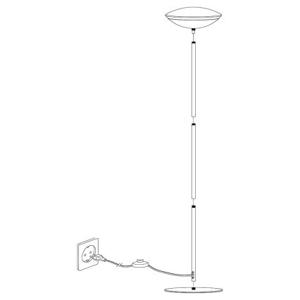 Eglo 97814 - LED RGB Dimbart golvlampa FRATTINA-C 1xLED/18W/230V