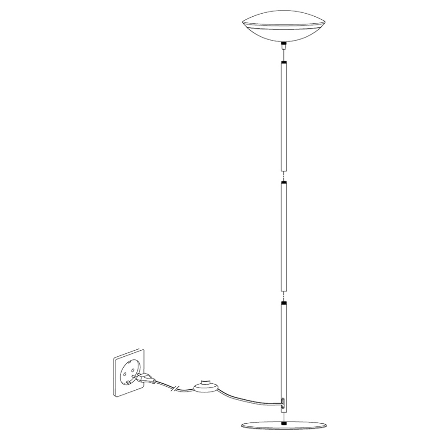 Eglo 97814 - LED RGB Dimbart golvlampa FRATTINA-C 1xLED/18W/230V