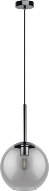 Eglo 97847 - Pendel på kabel TINDARI 1xE27/28W/230V svart/rökfärgad