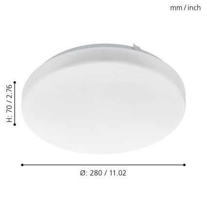 Eglo 97871 - LED Takbelysning FRANIA LED/11,5W/230V