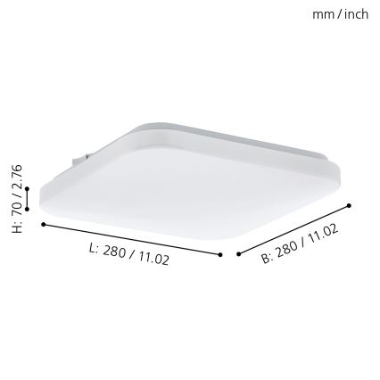 Eglo 97874 - LED Takbelysning FRANIA LED/11,5W/230V