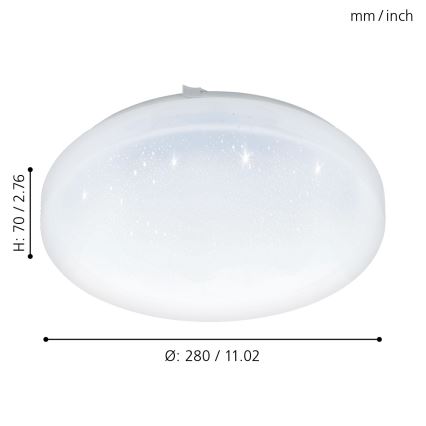Eglo 97877 - LED Takbelysning FRANIA-S LED/11,5W/230V