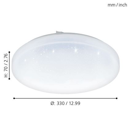 Eglo 97878 - LED Takbelysning FRANIA-S LED/17,3W/230V