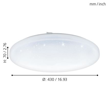 Eglo 97879 - LED Takbelysning FRANIA-S LED/33,5W/230V