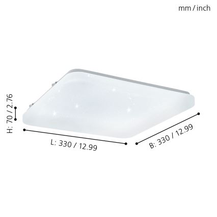 Eglo 97882 - LED Takbelysning FRANIA-S LED/17,3W/230V