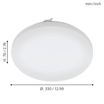 Eglo 97884 - LED Badrumsbelysning tak FRANIA LED/17,3W/230V