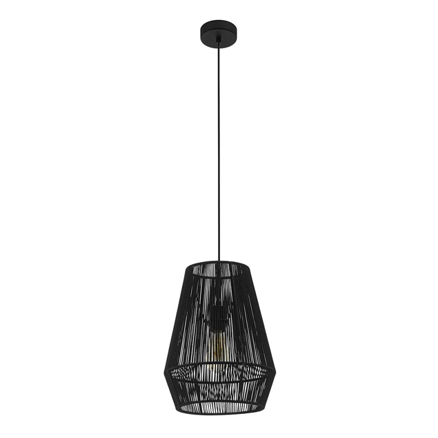 Eglo 97905 - Ljuskrona med snöre PALMONES 1xE27/60W/230V svart