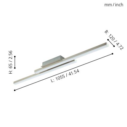 Eglo - Dimbar LED-lampakrona FRAIOLI-C 2xLED/17W/230V