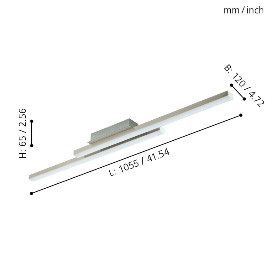 Eglo - Dimbar LED-lampakrona FRAIOLI-C 2xLED/17W/230V