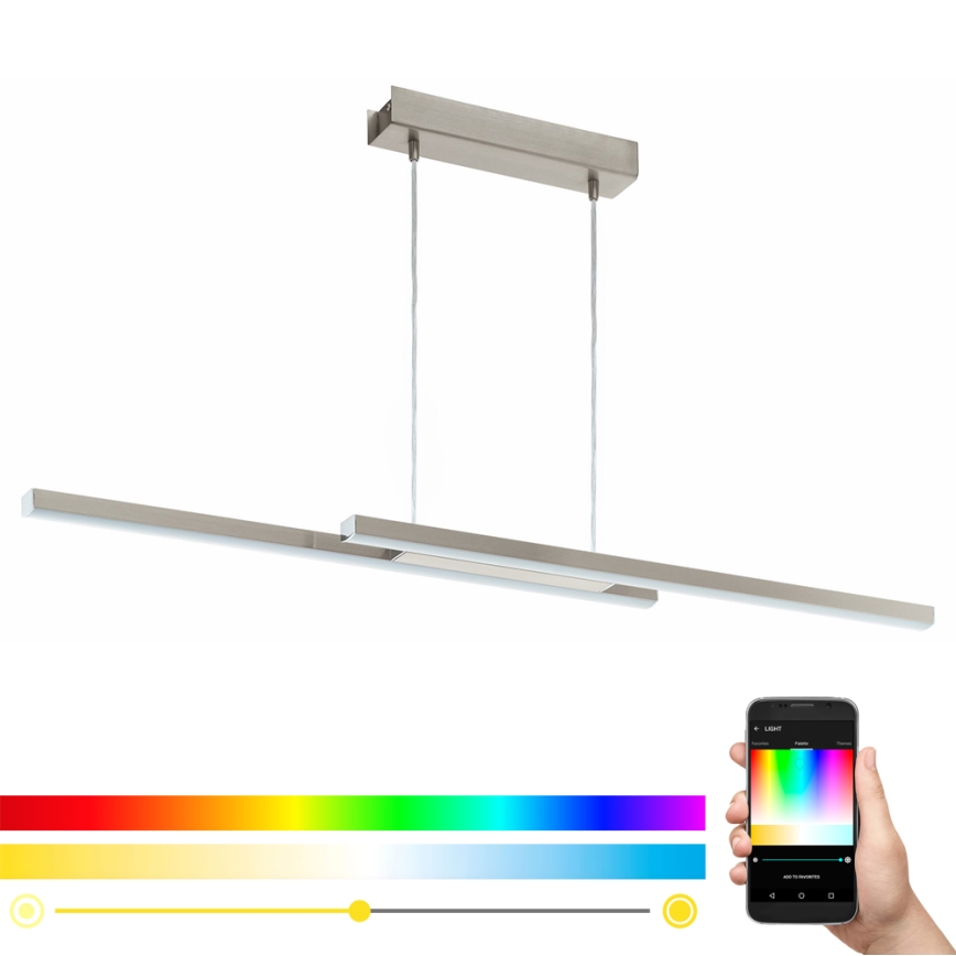 Eglo 97907 - Dimbar LED-lampakrona med snöre FRAIOLI-C 2xLED/17W/230V