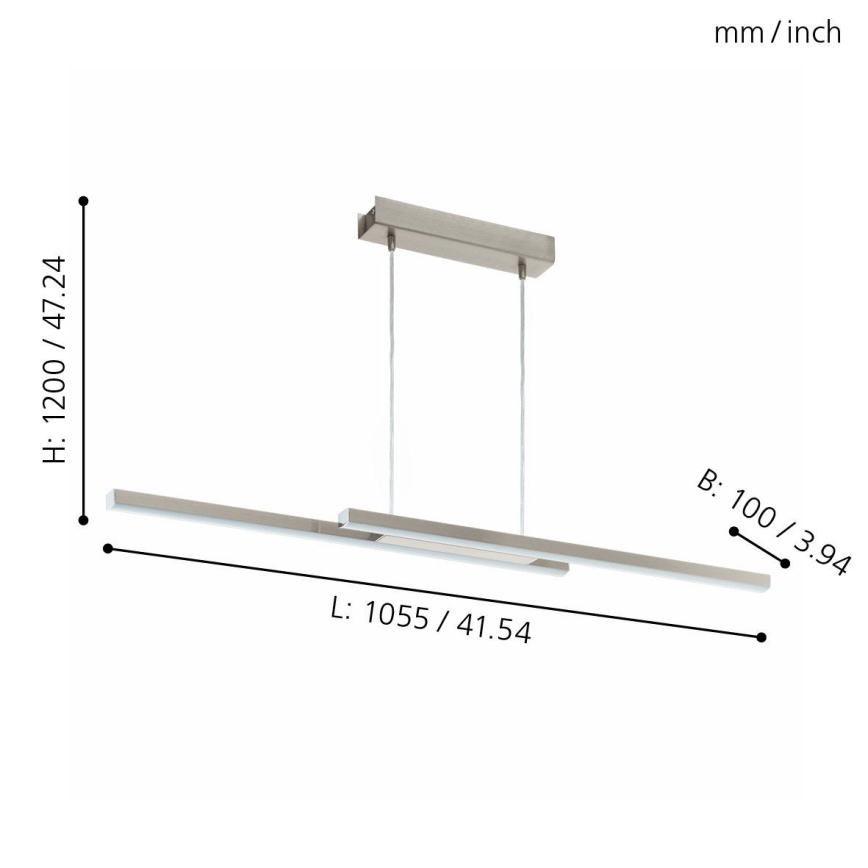Eglo 97907 - Dimbar LED-lampakrona med snöre FRAIOLI-C 2xLED/17W/230V