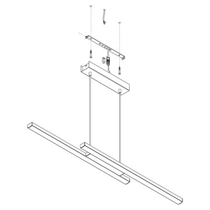 Eglo 97907 - Dimbar LED-lampakrona med snöre FRAIOLI-C 2xLED/17W/230V