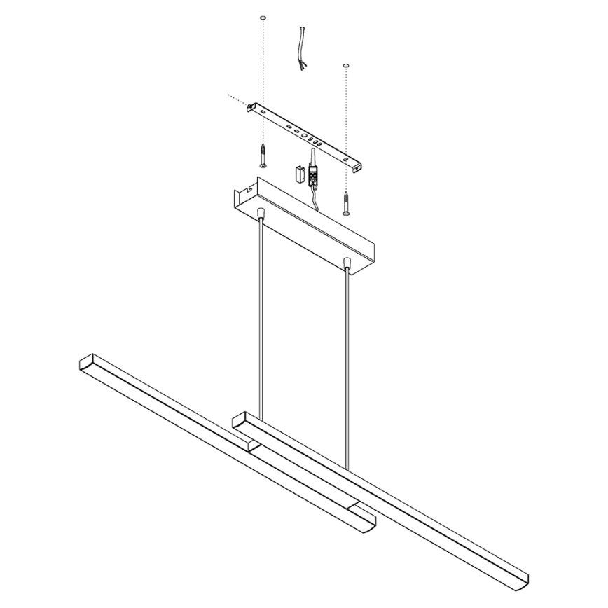 Eglo 97907 - Dimbar LED-lampakrona med snöre FRAIOLI-C 2xLED/17W/230V