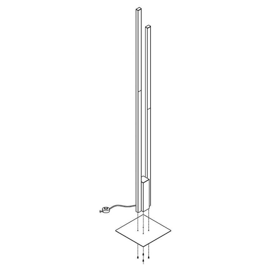 Eglo 97908 - LED Dimbar Golvlampa FRAIOLI-C 2xLED/17W/230V