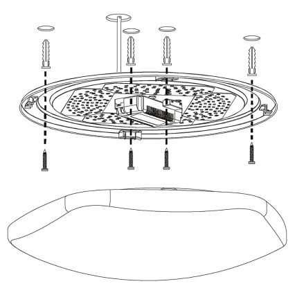 Eglo 97921 - LED Dimbar Takbelysning TOTARI-C LED/34W/230V