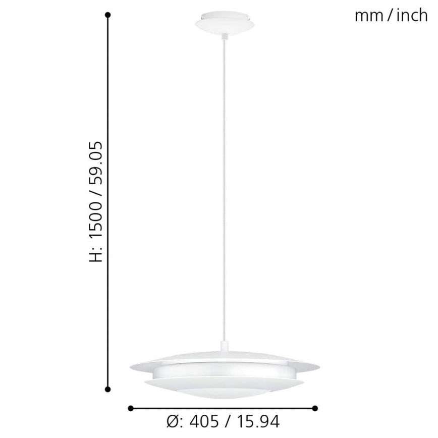 Eglo 98041 - Dimbar LED-lampakrona med snöre MONEVA-C LED/18W/230V