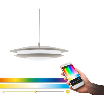 Eglo 98043 - LED RGBW Ljusreglerad ljuskrona på snöre MONEVA LED/18W/230V