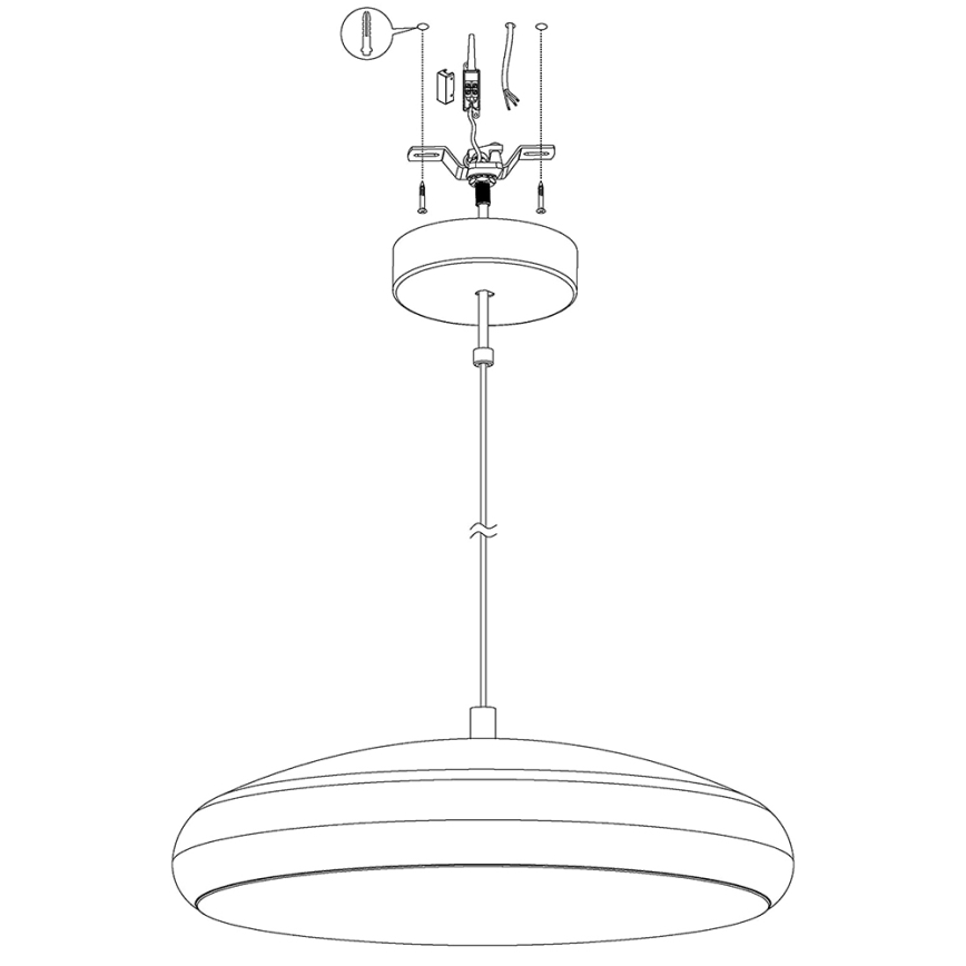 Eglo 98046 - Dimbar LED-lampakrona med snöre RIODEVA-C LED/27W/230V