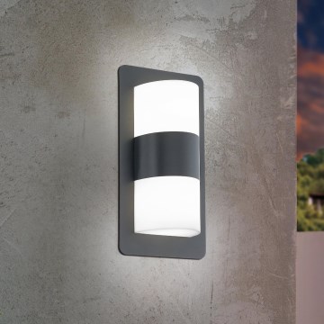 Eglo 98086 - Utomhus Väggbelysning CISTIERNA 2xE27/10W/230V antracit IP44