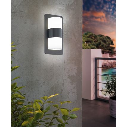 Eglo 98086 - Utomhus Väggbelysning CISTIERNA 2xE27/10W/230V antracit IP44