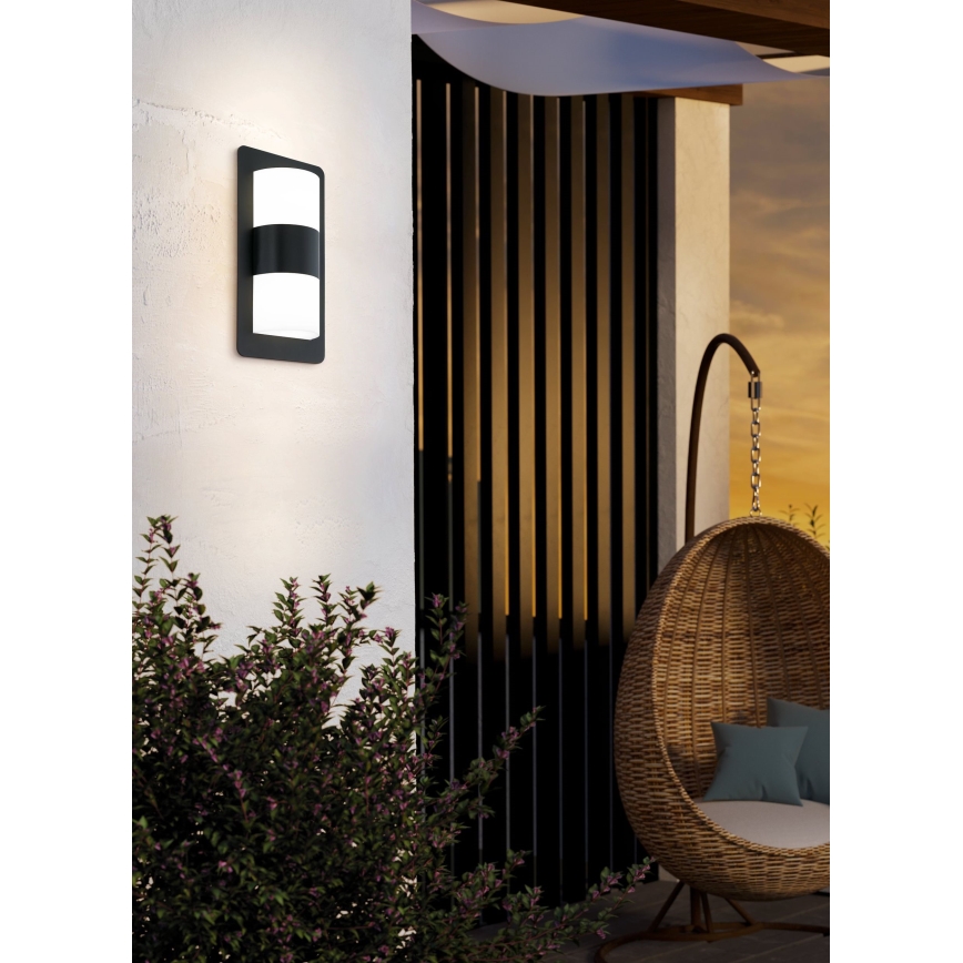 Eglo 98086 - Utomhus Väggbelysning CISTIERNA 2xE27/10W/230V antracit IP44
