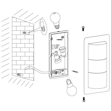 Eglo 98086 - Utomhus Väggbelysning CISTIERNA 2xE27/10W/230V antracit IP44