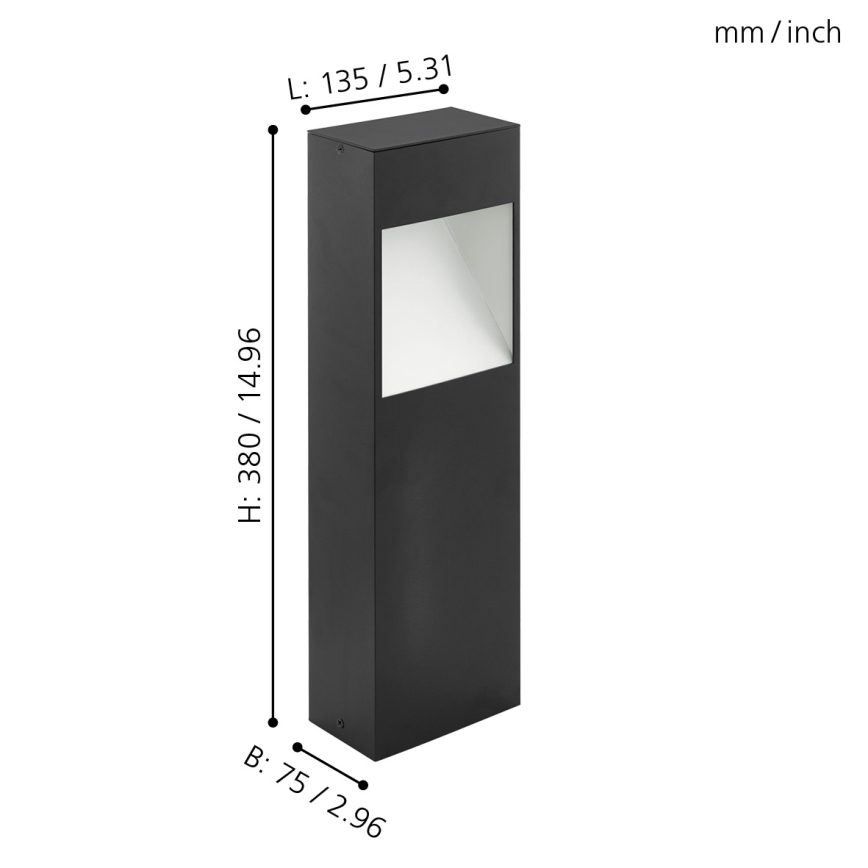 Eglo 98096 - LED Utomhuslampa MANFRIA LED/10W/230V IP44 höjd 380