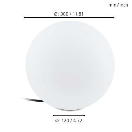 Eglo 98101 - Utomhuslampa MONTEROLO 1xE27/40W/230V IP65 ø300