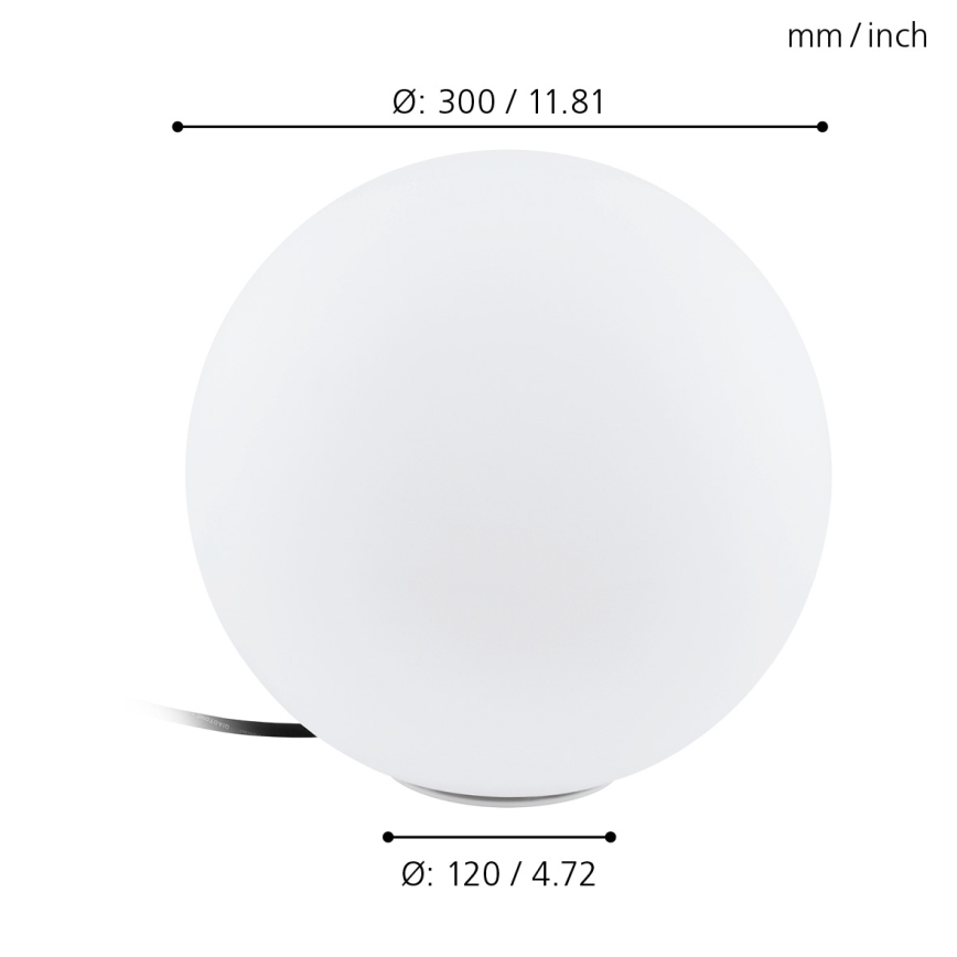 Eglo 98101 - Utomhuslampa MONTEROLO 1xE27/40W/230V IP65 ø300
