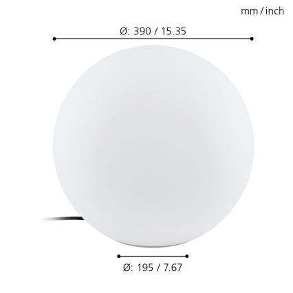 Eglo 98102 - Utomhus Golvlampa MONTEROLO 1xE27/40W/230V IP65 ø390