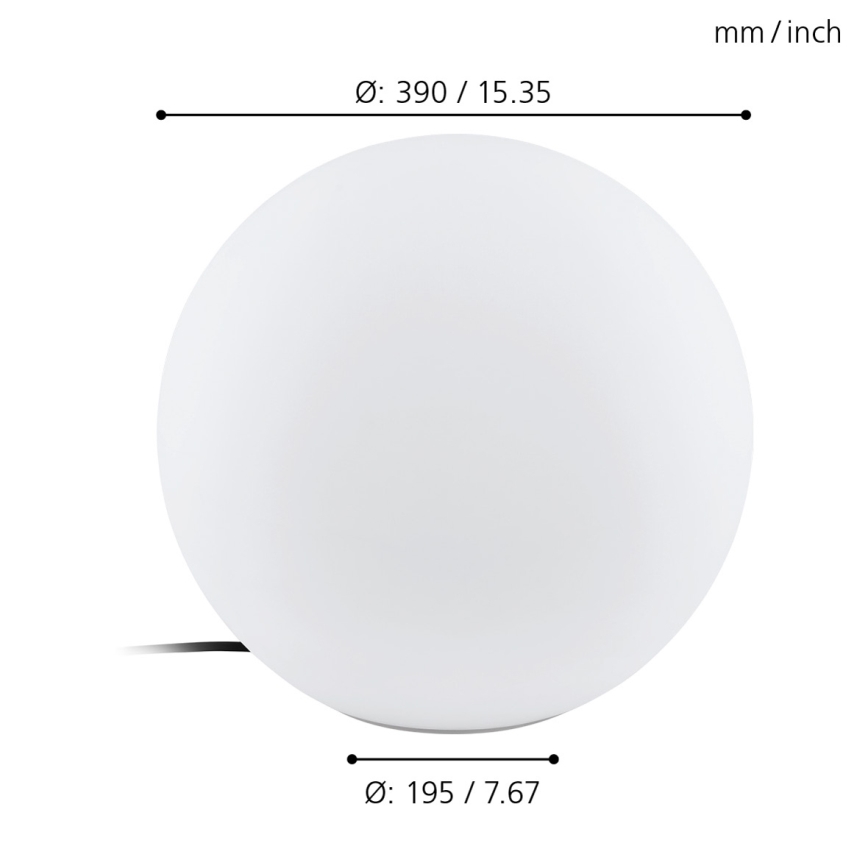 Eglo 98102 - Utomhus Golvlampa MONTEROLO 1xE27/40W/230V IP65 ø390