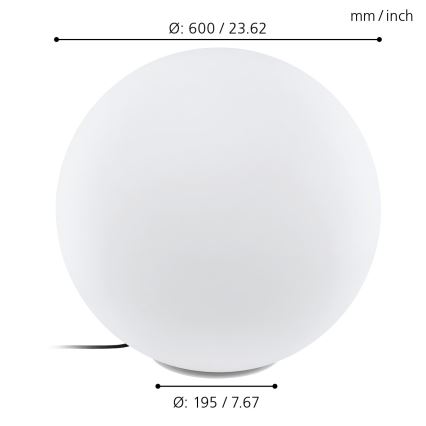 Eglo 98104 - Utomhus Golvlampa MONTEROLO 1xE27/40W/230V IP65 ø600