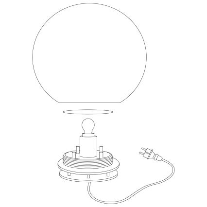 Eglo 98104 - Utomhus Golvlampa MONTEROLO 1xE27/40W/230V IP65 ø600