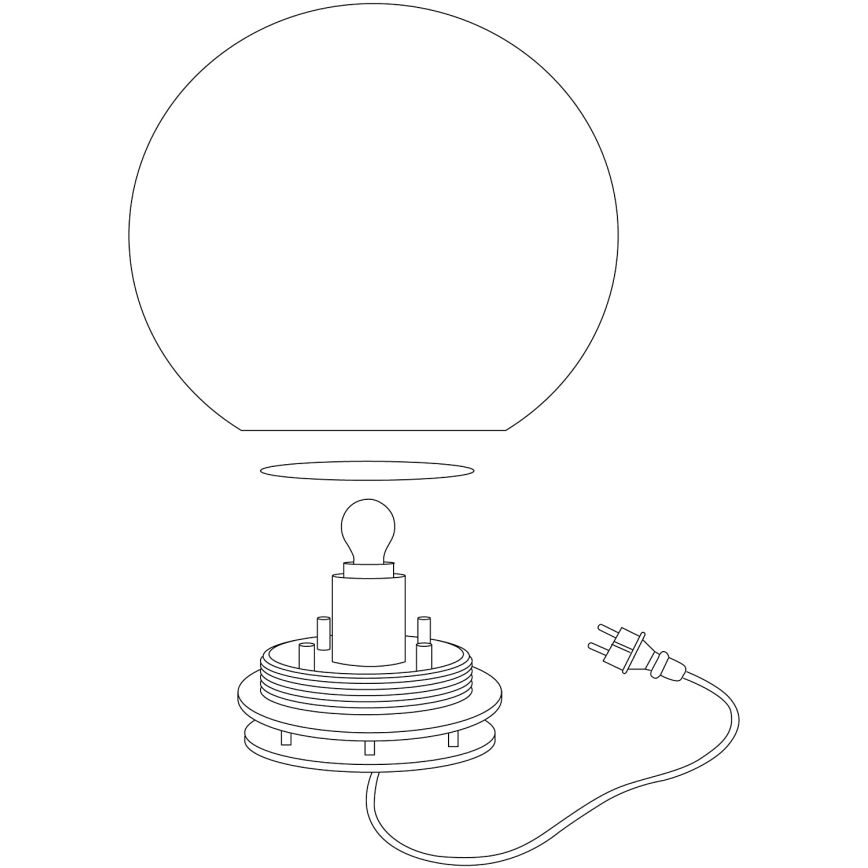 Eglo 98106 - LED RGBW Utomhuslampa MONTEROLO-C 1xLED/9W/230V IP65 Ø390