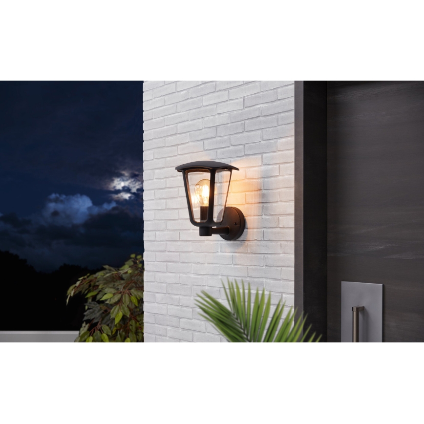 Eglo 98119 - Utomhus Väggbelysning MONREALE 1xE27/60W/230V IP44 svart