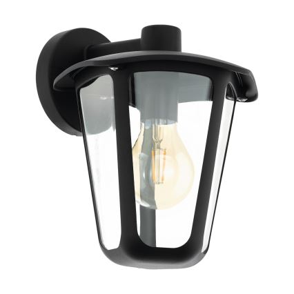 Eglo 98121 - Utomhus Väggbelysning MONREALE 1xE27/60W/230V IP44 svart