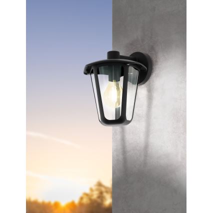 Eglo 98121 - Utomhus Väggbelysning MONREALE 1xE27/60W/230V IP44 svart
